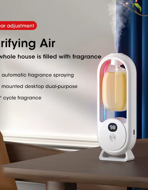 Load image into Gallery viewer, Wall Mounted Automatic Fragrance Machine Hotel Spray Toilet Deodorization Household Perfume Machine Air Diffuser Digital Display
