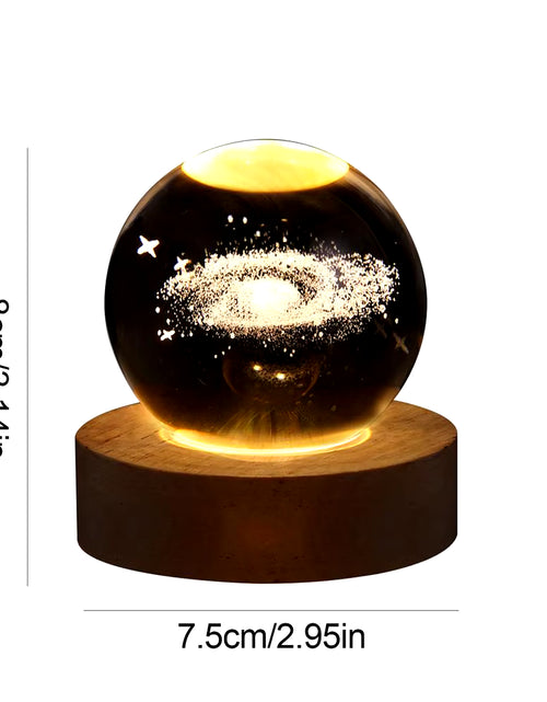 Load image into Gallery viewer, Crystal Ball Night Light 3D Moon Solar System Table Lamp LED Crystal Ball Children Friends Party Birthday Gifts Room Decor
